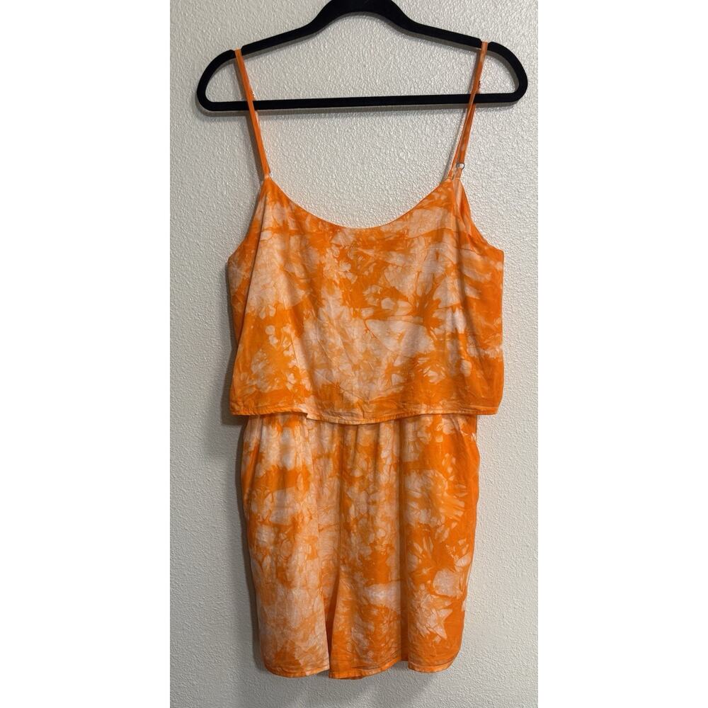 Anthropologie Amadi Emira Size M Tie Dye Romper Beach Vacation Spring Break Boho